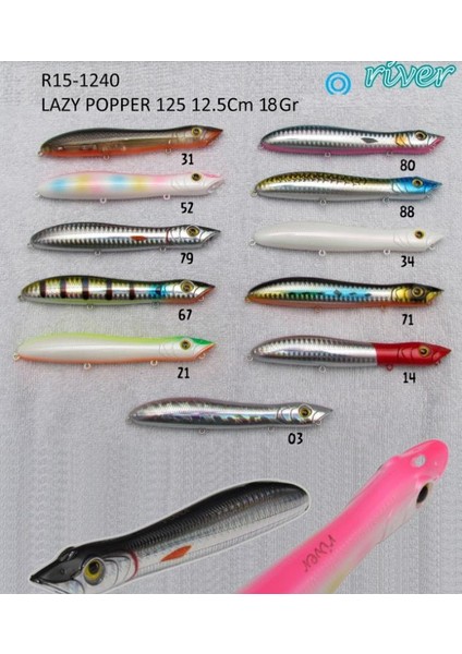 Maket Balık River Lazy Popper 12,5cm 18GR Renk:71