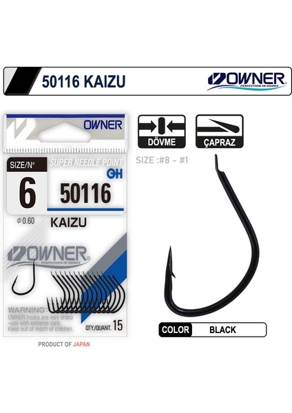 50116 Kaizu Black Iğne No:4