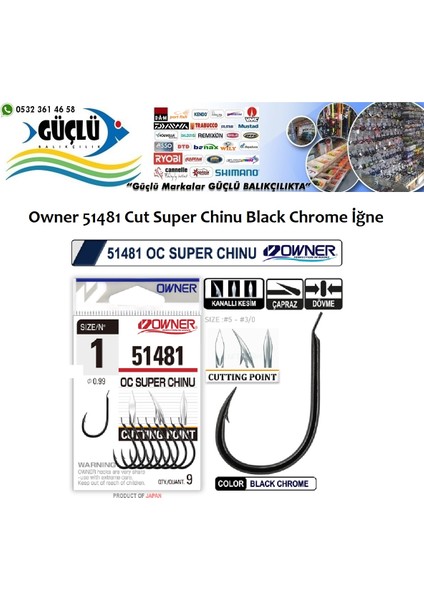 51481 Cut Super Chinu Black Chrome Iğne No:4