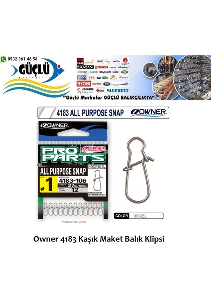 4183 Kaşık Maket Balık Klipsi No:1