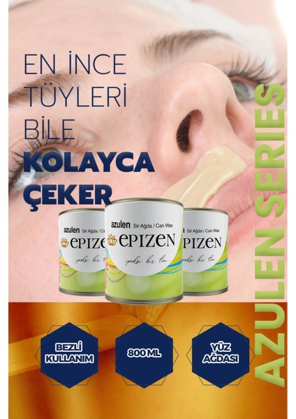 10 Adet Azulen Sir Ağda Konserve Kutu 800ML