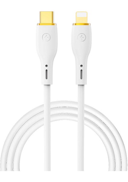 iPhone Şarj Data Transfer Pd Kablo Wiwu WI-C018 Vigor Serisi Type-C To Lightning Pd 30W 1.2m Beyaz