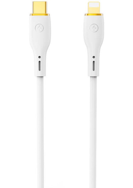iPhone Şarj Data Transfer Pd Kablo Wiwu WI-C018 Vigor Serisi Type-C To Lightning Pd 30W 1.2m Beyaz