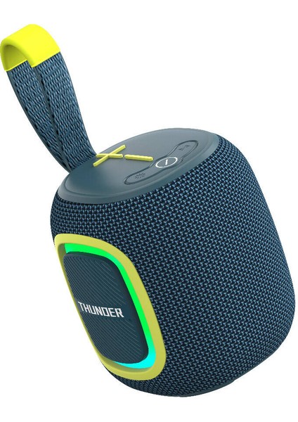 Bluetooth Hoparlör Wiwu P25 Rgb LED Işıklı Wireless Bluetooth Speaker 5.3 Hoparlör Mavi