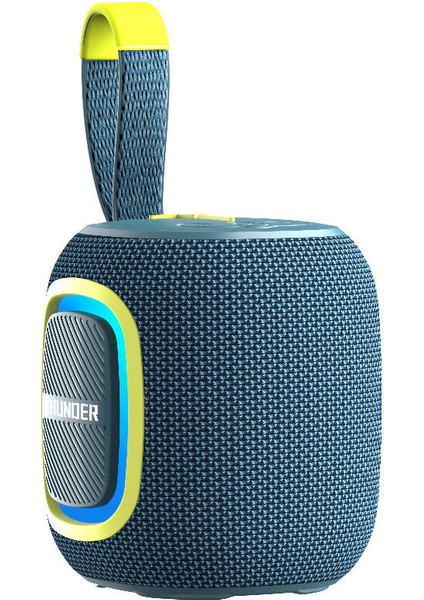 Bluetooth Hoparlör Wiwu P25 Rgb LED Işıklı Wireless Bluetooth Speaker 5.3 Hoparlör Mavi