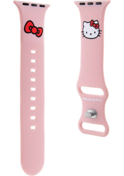 Watch 38MM Uyumlu Kordon Hello Kitty Orjinal Lisanslı Logolu Fiyonk & Kitty Head Yumuşak Strap Kayış