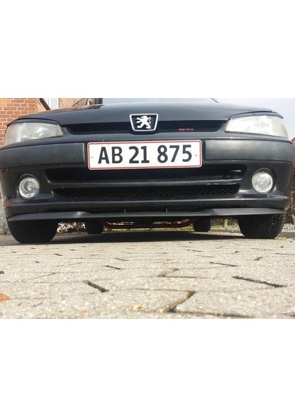 Peugeot 106 Uyumlu Çupra Ön Tampon Lipi Cupra Lip 3 Parça Parlak Siyah