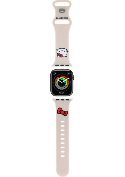 Watch 38MM Uyumlu Kordon Hello Kitty Orjinal Lisanslı Logolu Fiyonk & Kitty Head Yumuşak Strap Kayış