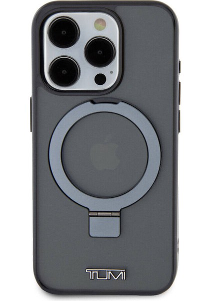 Apple iPhone 15 Pro Tumı Lisanslı Magsafe Özellikli Pc Tpu Metal Logolu Ring Standlı Siyah fiyatları