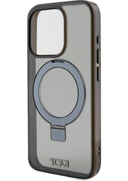 Apple iPhone 15 Pro Tumı Lisanslı Magsafe Özellikli Pc Tpu Metal Logolu Ring Standlı Siyah modelleri