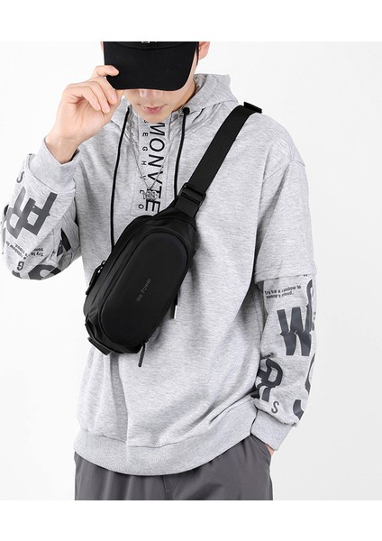 Yeni Bel Çantası Erkek Moda Rahat Göğüs Çantası Çok Amaçlı Basit Rahat Omuz Çantası Messenger Çanta (Yurt Dışından) modelleri