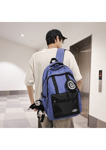 Yeni Kore Orijinal Sırt Çantası Seyahat Rahat Moda Sırt Çantası Erkek Kişilik Büyük Kapasiteli Ortaokul Öğrencisi Okul Çantası (Yurt Dışından) modelleri