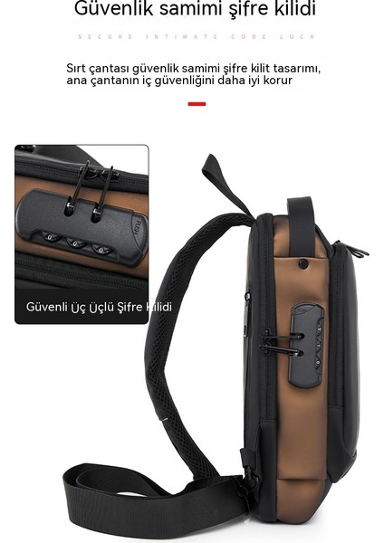 Erkek Çapraz Çantası Göğüs Çantası Omuz Çantası Eğlence Spor Parası Küçük Sırt Çantası Çok Fonksiyonlu Çapraz Erkek Çantası Şifre Kilidi (Yurt Dışından) fırsatları