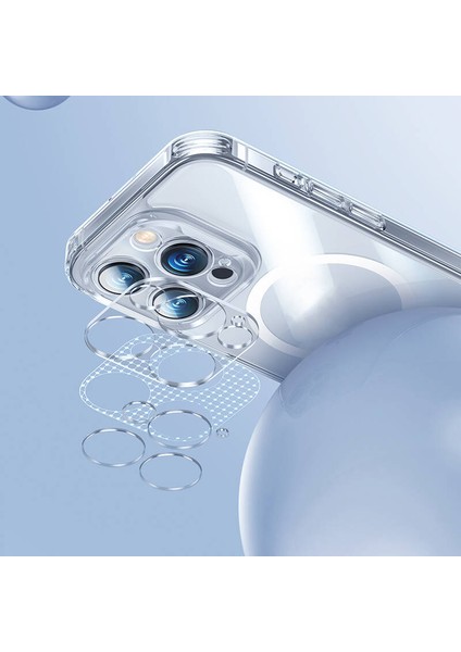 Apple iPhone 14 Pro Max Magsafe Özellikli Kamera Korumalı Corning Glass Serisi Şeffaf indirimleri