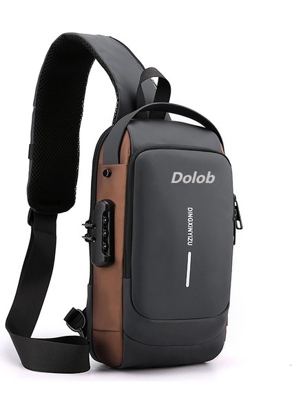 2024 Yeni Göğüs Çantası Erkek Iş Omuz Çantası Teknolojisi USB Hafif Açık Erkek Crossbody Göğüs Çantası (Yurt Dışından)