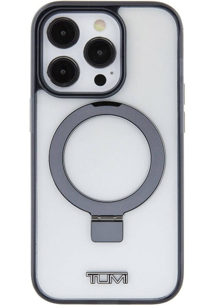 Apple iPhone 15 Pro Tumı Lisanslı Magsafe Özellikli Metal Logolu Ring Standlı Silikon Beyaz fiyatları