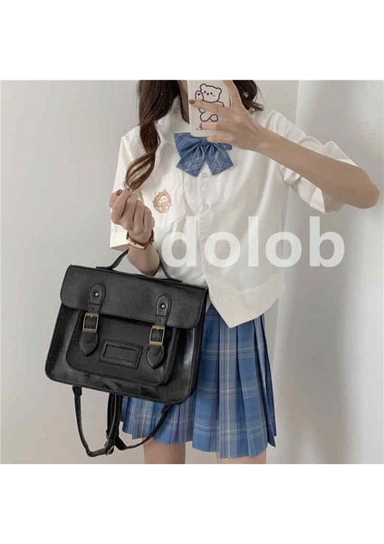 Yeni Postacı Çantası Kadın Kolej Tarzı Üniforma Çanta Okul Çantası Büyük Kapasiteli Sırt Çantası Crossbody Işe Gidiş Çantası (Yurt Dışından) fırsatları