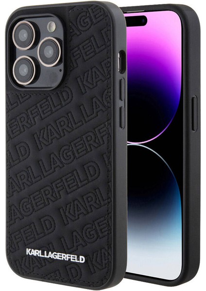 Apple iPhone 15 Pro Max Lisanslı Metal Yazı Logolu Dikişli Logo Kapitone Siyah fiyatları