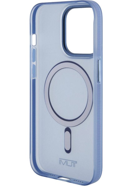Apple iPhone 15 Pro Uyumlu Tumı Lisanslı Magsafe Şarj Özellikli Buzlu Mat Kılıf Mavi indirimleri