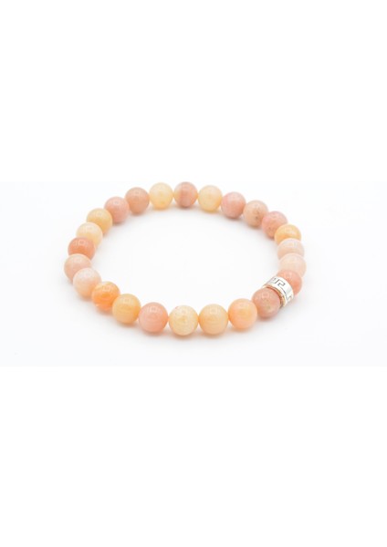 Hakiki Doğal Pembe Opal Taşı Bileklik 8 mm