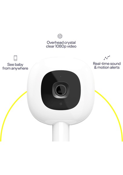 Akıllı Bebek Monitörü ve Duvar Montajı, Wi-Fi Hd Video Kamera, Uyku Koçu ve Solunum Hareketi Takip Cihazı, 2 Yönlü Ses, Ses ve Hareket Uyarıları, Gece Işığı ve Gece Görüşü fiyatları