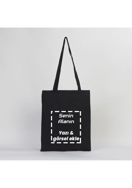 Kendin Tasarla Kişiye Özel 35X40 Siyah Ham Bez Çanta fırsatları
