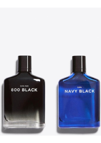 Navy Black + Zara Man 800 Black Eau De Toılette 2X100 ml (3.38 Fl.oz) Erkek Parfüm Seti