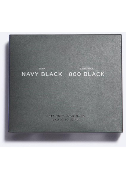 Navy Black + Zara Man 800 Black Eau De Toılette 2X100 ml (3.38 Fl.oz) Erkek Parfüm Seti fiyatları