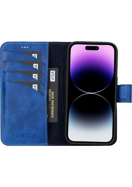 Apple iPhone 15 Pro Ravenna Deri Cüzdan Telefon Kılıfı