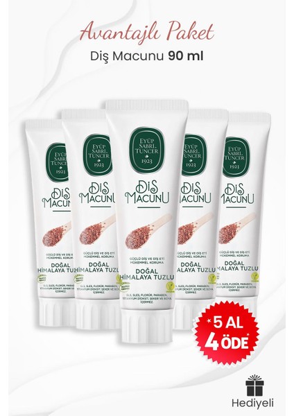 5 Al 4 Öde Himalaya Tuzlu Diş Macunu Hediyeli