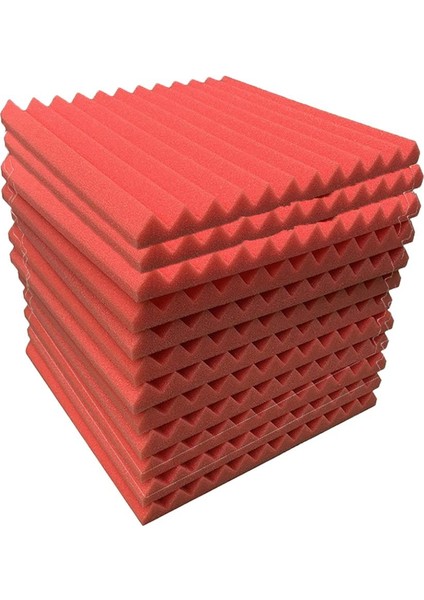 12X12 Inç Ses Yalı Paneli Kendinden Yapışkanlı Kırmızı (Yurt Dışından)