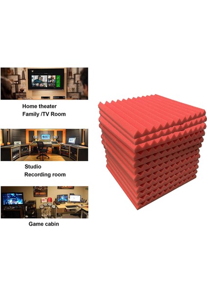 12X12 Inç Ses Yalı Paneli Kendinden Yapışkanlı Kırmızı (Yurt Dışından) fiyatları