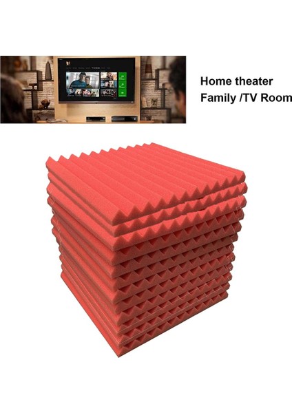 12X12 Inç Ses Yalı Paneli Kendinden Yapışkanlı Kırmızı (Yurt Dışından) modelleri
