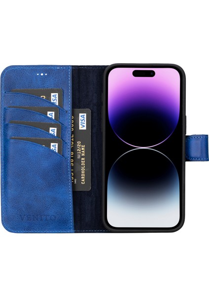 Apple iPhone 15 Pro Max Ravenna Deri Cüzdan Telefon Kılıfı