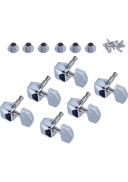 Elektro Için 6x Metal Yarı I Tuner Kafası 3RIGHT3LEFT (Yurt Dışından)