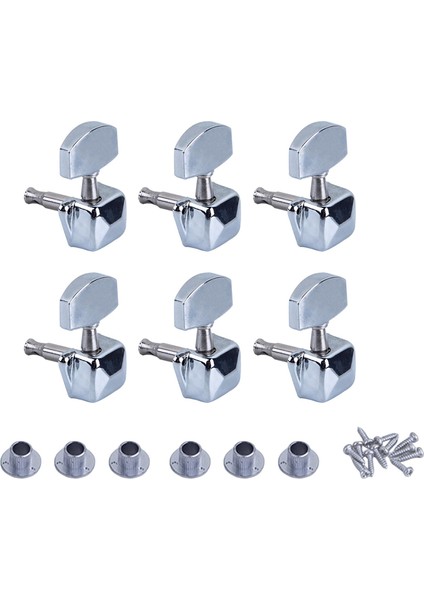 Elektro Için 6x Metal Yarı I Tuner Kafası 3RIGHT3LEFT (Yurt Dışından) indirimleri