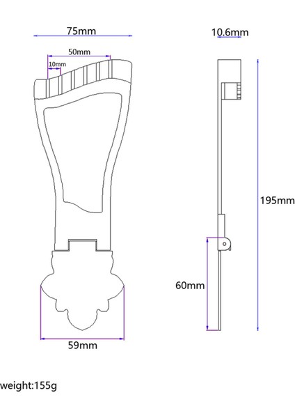 Caz I Metal Kuyruk Parçası Archtop Yaylı Çalgılar (Yurt Dışından)