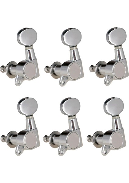 6 Adet Metal Mühürlü 6l Tuning Pegs Makine Kafaları Elektro Gitar Aksesuarı Için (Yurt Dışından)