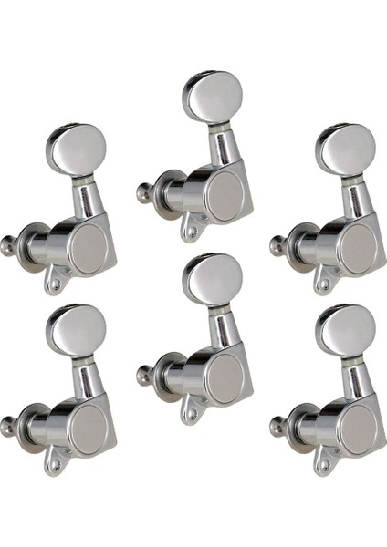 6 Adet Metal Mühürlü 6l Tuning Pegs Makine Kafaları Elektro Gitar Aksesuarı Için (Yurt Dışından)