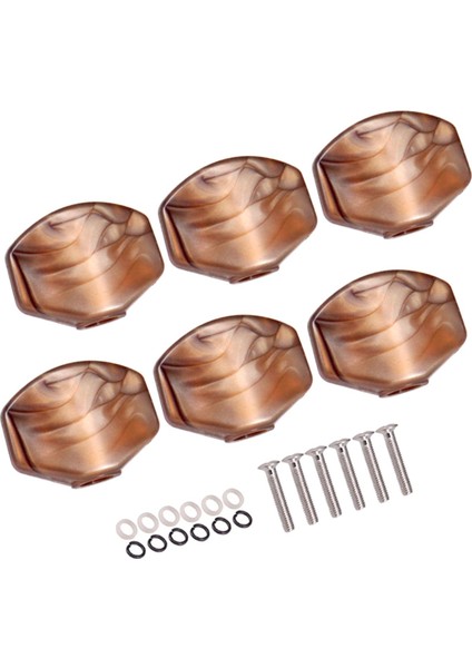 Siyah Vida ile Elektro Gitar Egzersiz Gösterisi Için 6 Adet Tuning Anahtar Düğmesi Şapka Değiştirmeleri (Yurt Dışından) fiyatları