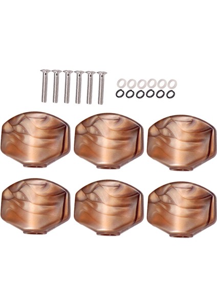 Siyah Vida ile Elektro Gitar Egzersiz Gösterisi Için 6 Adet Tuning Anahtar Düğmesi Şapka Değiştirmeleri (Yurt Dışından) fırsatları