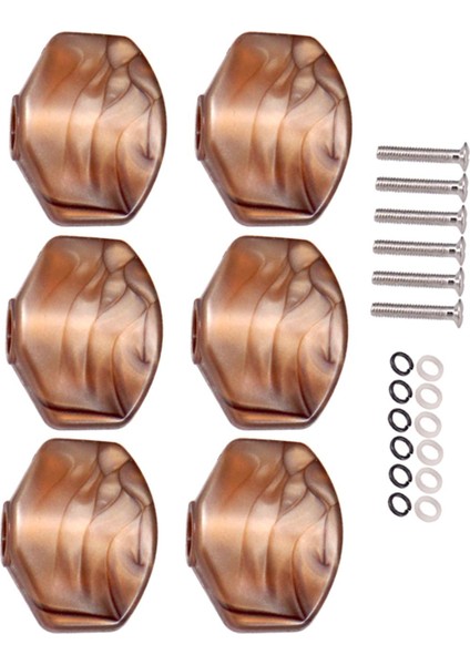 Siyah Vida ile Elektro Gitar Egzersiz Gösterisi Için 6 Adet Tuning Anahtar Düğmesi Şapka Değiştirmeleri (Yurt Dışından) indirimleri