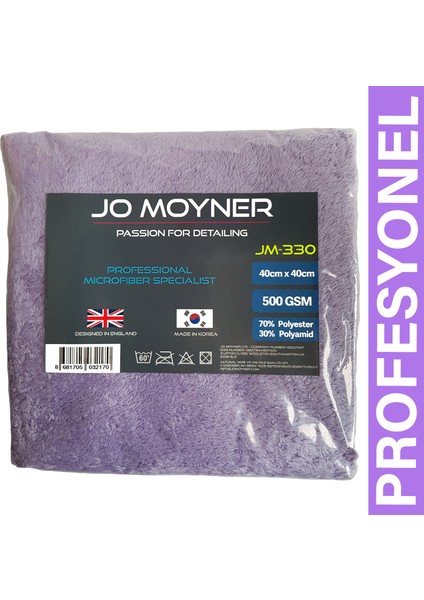 Jo Moyner Mikrofiber Lazer Kesim Buffing Cilalama Parlatma Bezi 40X40 cm Kore'den Ithal 500 Gsm