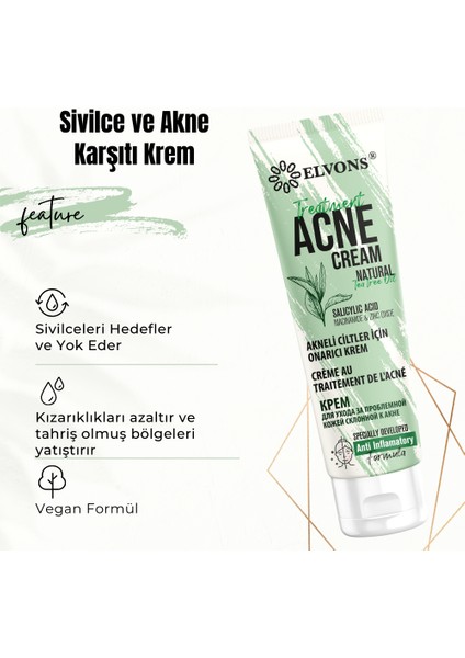 Sivilce ve Akne Karşıtı Yüz Kremi, Onarıcı Krem 50ML fiyatları