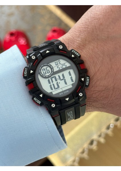 Dijital Su Geçirmez Genç Kol Saati SPEC000616 Alarm, Kronometre, LED Erkek Kol Saati