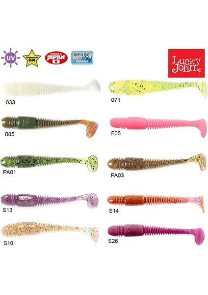 Silikon Yem Luckyjohn Tioga 2’’ 5.08CM 10’lu Pk RENK:S32