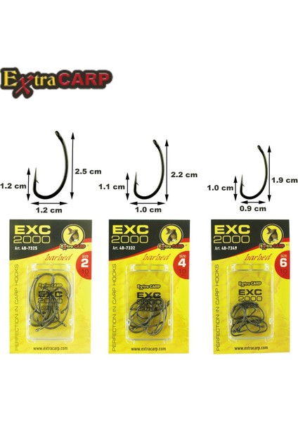 Sazan Iğnesi Extracarp Hooks Exc 2000 No:2