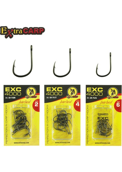 Sazan Iğnesi Extracarp Hooks Exc 4000 4 No 10’lu Paket