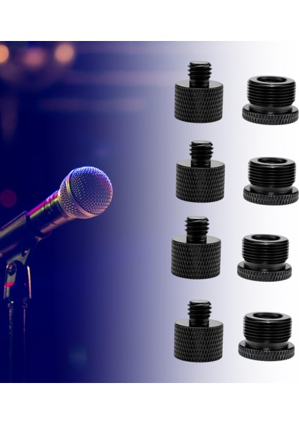 8 Parça Mikrofon Dişi Adaptör Seti Mikrofon Standı Montajı Için Vida Adaptör Dişi (Yurt Dışından)
