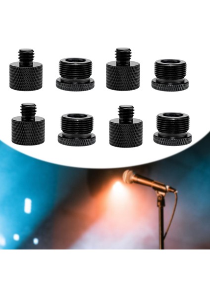 8 Parça Mikrofon Dişi Adaptör Seti Mikrofon Standı Montajı Için Vida Adaptör Dişi (Yurt Dışından)